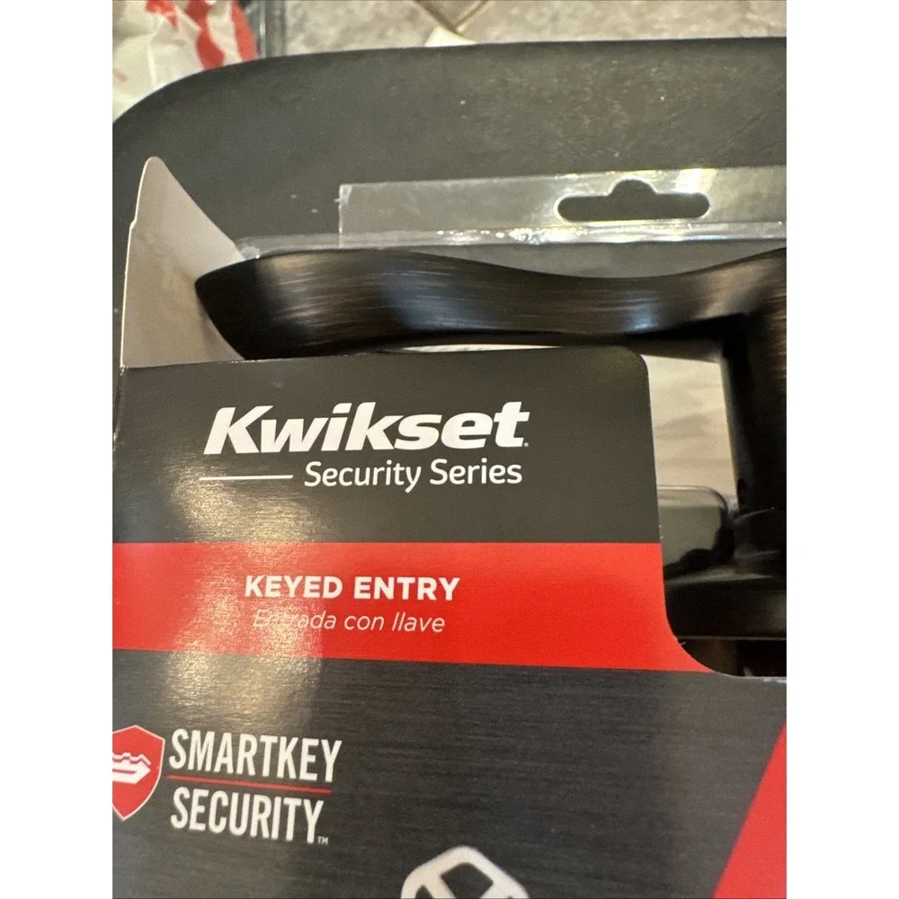 Kwikset‎ SmartKey Security Wave Venetian Bronze Entry Door Knob 94050-674